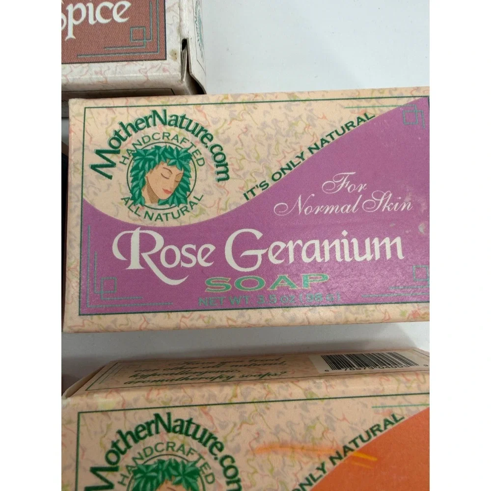 Mother Nature Handcrafted Soap Lot 5  3.5oz Natural Essential Oil Bar